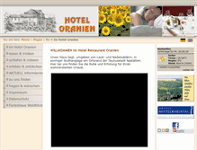 Tablet Screenshot of hotel-restaurant-oranien.de